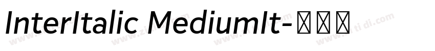InterItalic MediumIt字体转换